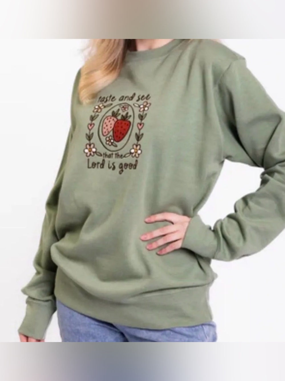 New embroidered fast and see faith sweatshirt large xl 2xl